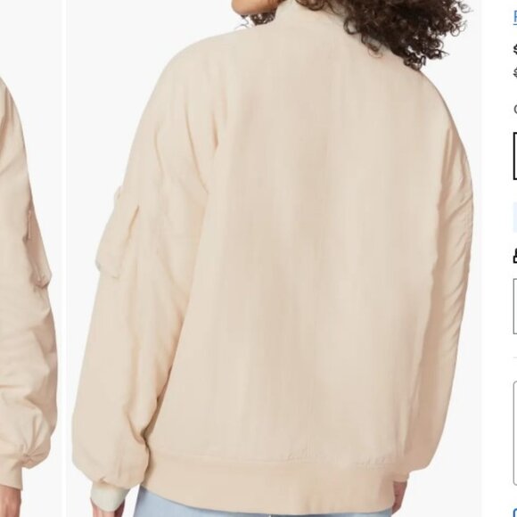 Florence by Mills Oversize Quilted Bomber Jacket Whitecap Grey XS NWT - Picture 3 of 16